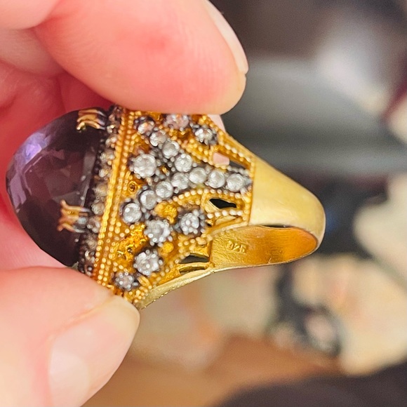 ⚜️Simulated Amethyst & CZ Turkish Handmade Ring Sz 7
STUNNING! - Picture 4 of 10